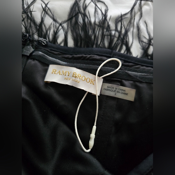 Ramy Brook Aurelia Strapless Feather-Trim Mini Dress - Picture 11 of 14